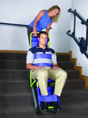 Evacu-Trac in use on stairs